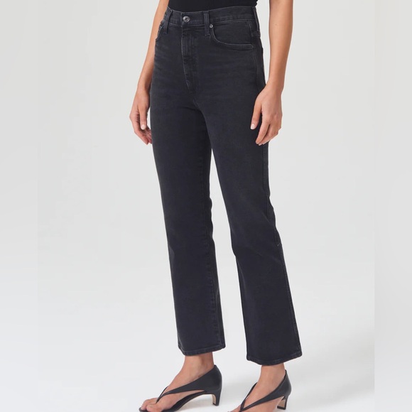 Agolde Black Flare Women's Jeans - Picture 1 of 6
